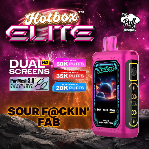 Hotbox Elite 50K Puff Disposable Vape - Sour F@ckin' Fab | Display Pack of 5