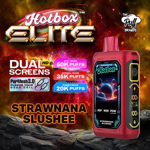Hotbox Elite 50K Puff Disposable Vape - Strawnana Slushee | Display Pack of 5