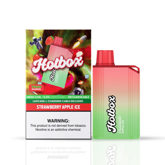 Hotbox Disposable Vape 7500 Puffs Strawberry Apple Ice
