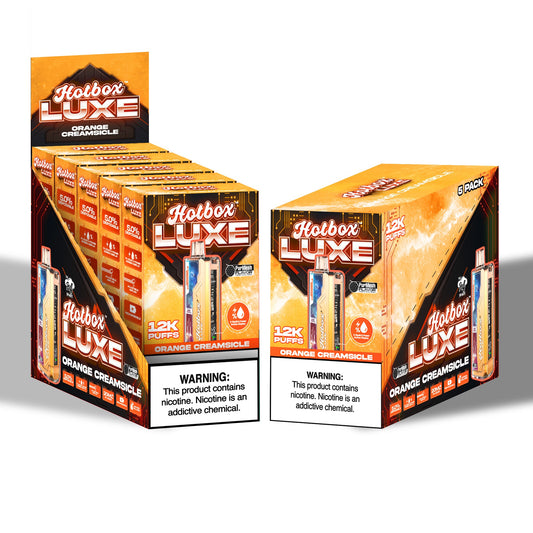 Hotbox LUXE 12k Puffs - Orange Creamsicle | Display Pack of 5